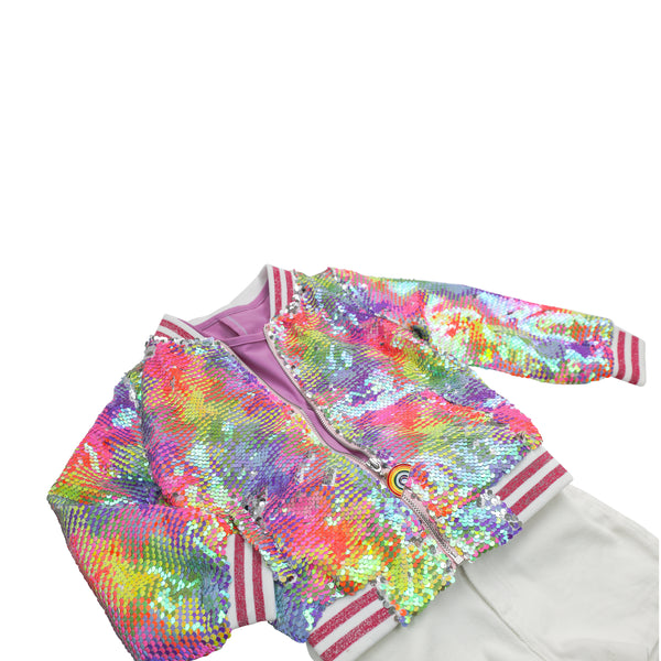 Kaleidoscope Sequin Bomber