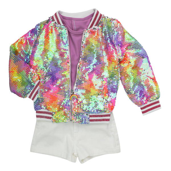 Kaleidoscope Sequin Bomber