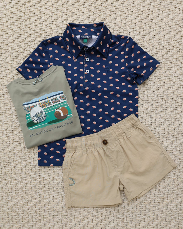 Outrigger Performance Short- Feather Gray Khaki
