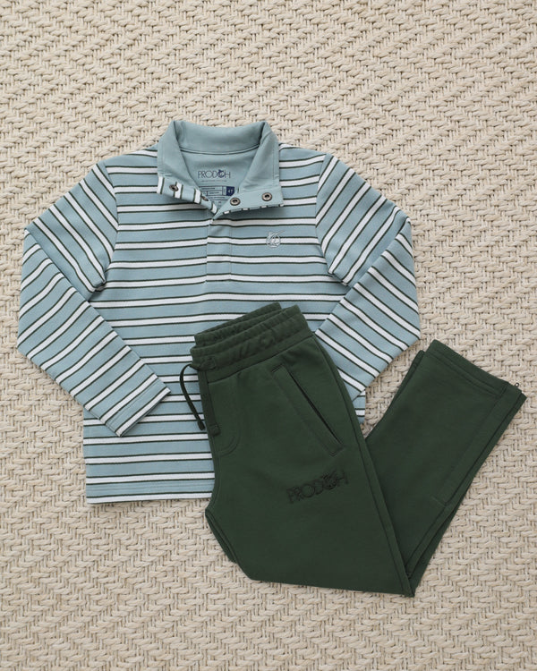 Sporty Snap Pullover- Arona Stripe