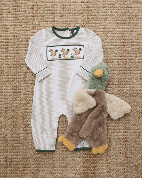 Mallard Duck Smocked Romper