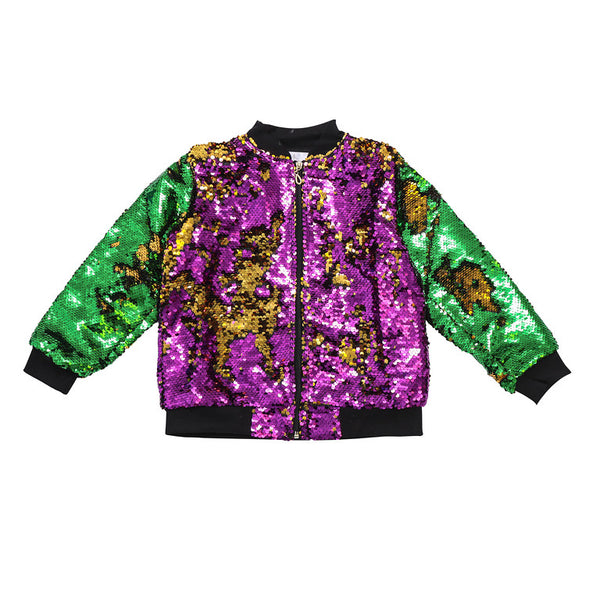 Mardi Gras Reversible Sequin Jacket