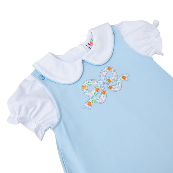 Pumpkin Bow Scallop Jumper Set
