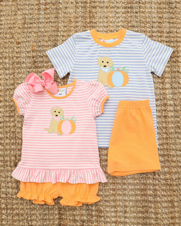 Pumpkins and Paws Short Set