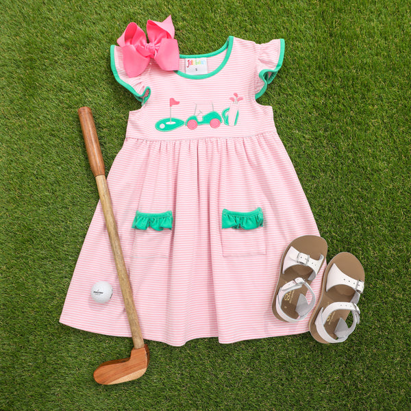 Gone Golfing Ruffle Pocket Dress