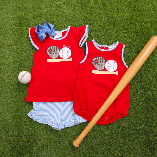 Spring Ball Ruffle Short Set