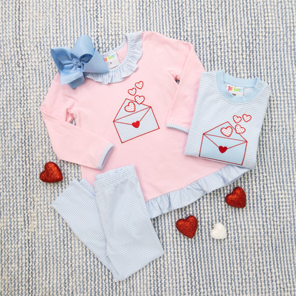 Love Letters Ruffle Pants Set