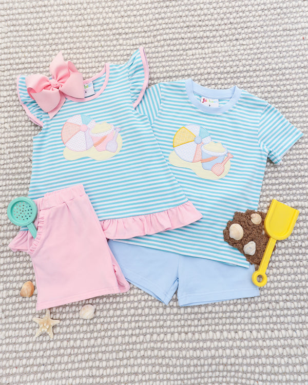 Beach Days Ruffle Short Set