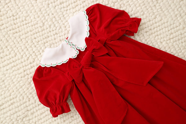 Good Tidings Miller Dress- Red