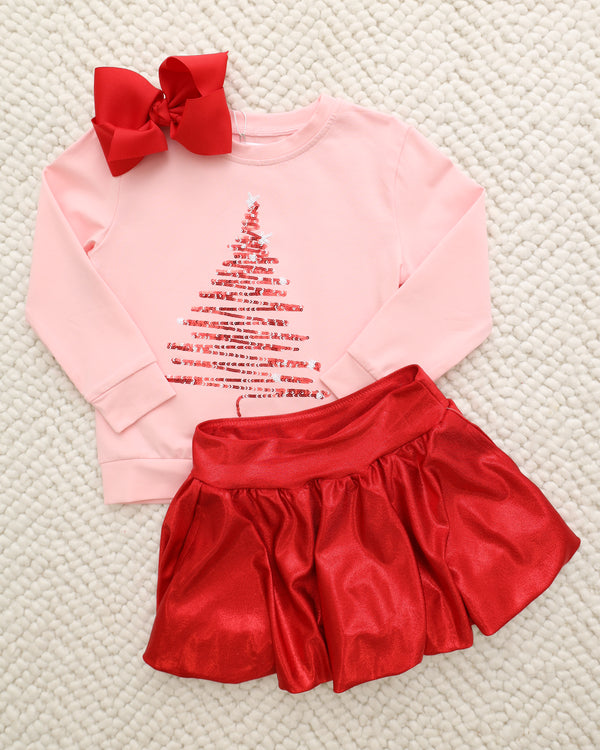 Sequin Christmas Tree LS Shirt