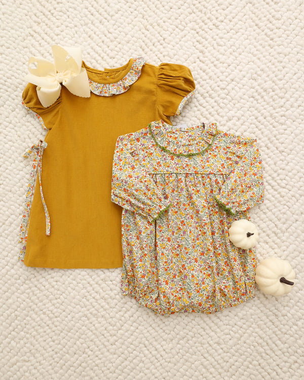 Allie Kate Dress- Yellow Flower