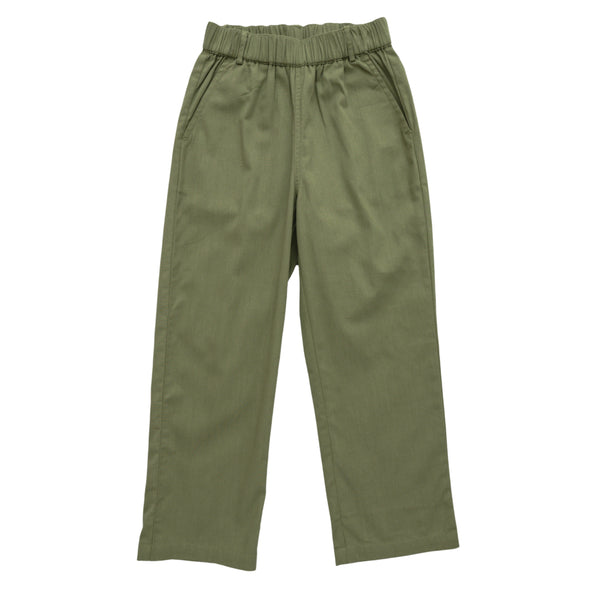 Elastic Pants- Oil Green