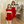 Red Velvet Dress W/ Lace
