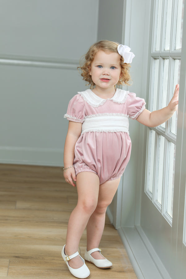 Mauve Velvet Bubble W/ Lace