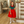 Red W/ Green Velvet Dress