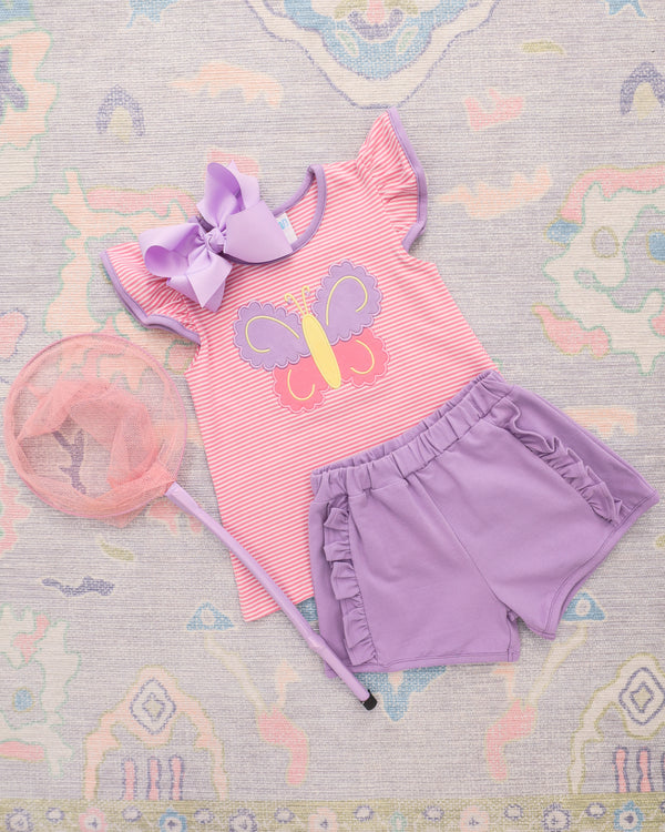 Butterfly Kisses Ruffle Short Set