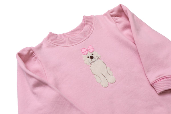 Goldendoodle w/ Bow Sweatshirt