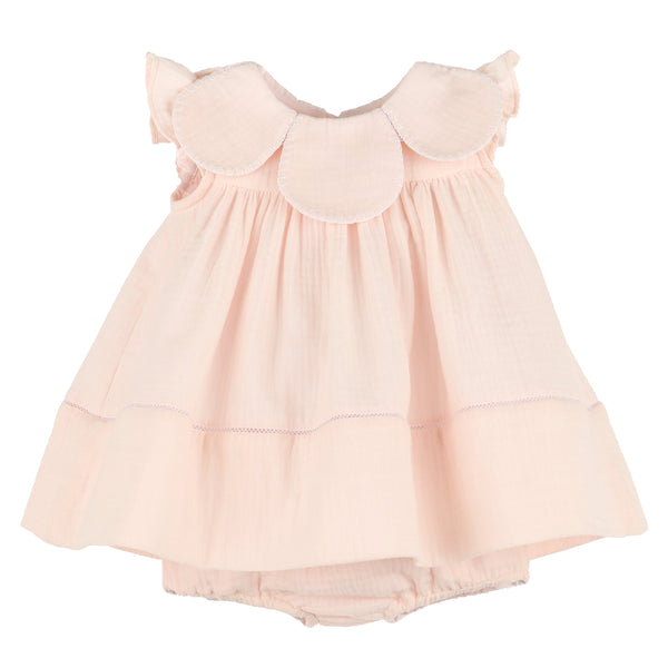 Cuddle Cotton Petal Float Dress- Pink