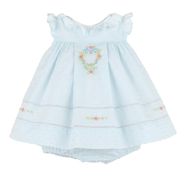 Dotted Ruffle Float- Blue