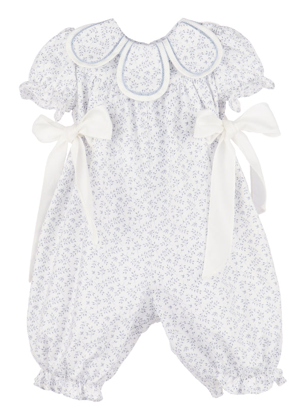 Branches Petal Romper- Blue