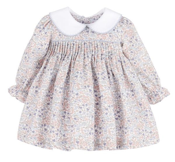 Sweater Weather Pleat Dress- Blue