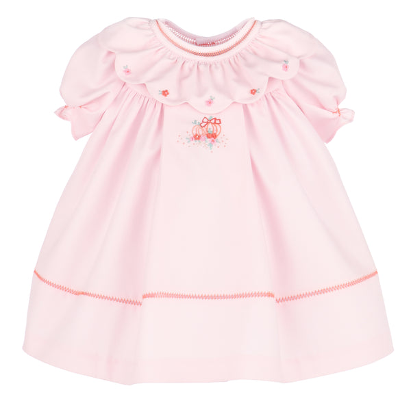 Pumpkin Ruffle Dress- Pink