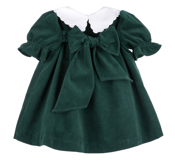 Holly Jolly Velvet Miller Dress- Green