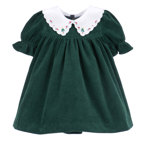 Holly Jolly Velvet Miller Dress- Green