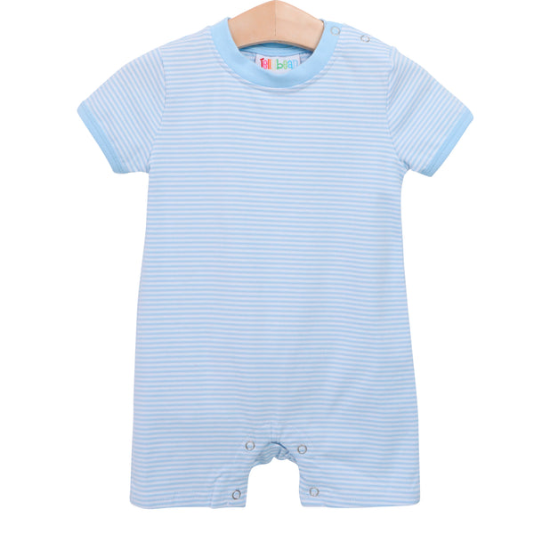 James Romper- Light Blue Stripe