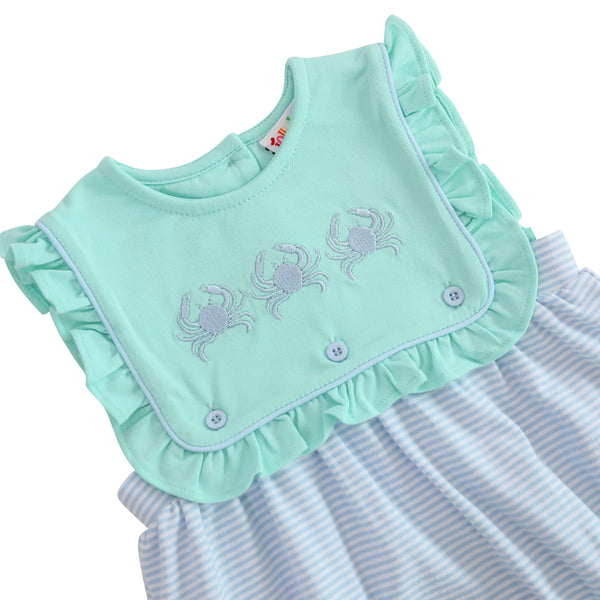 Crab Embroidery Dress