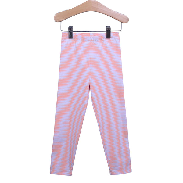 Leggings- Light Pink Stripe
