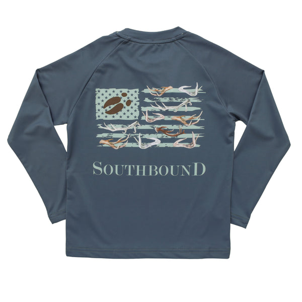 Performance Tee- Flag Antlers