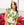 Green & Pink Stripe Trim Beaded Shamrock Top- (Women's)