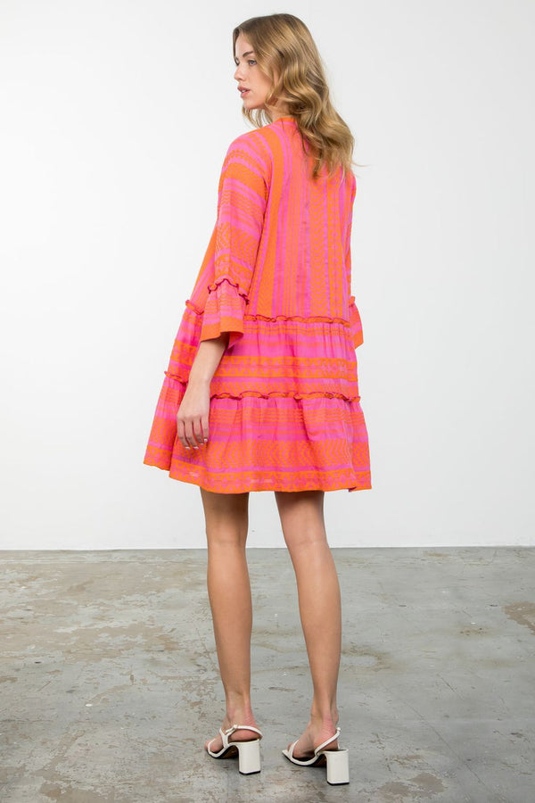 Mid Pattern Tiered Dress