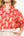 Puff Sleeve Striped Cheetah Print Top