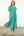 Puff Sleeve Flower Maxi Dress- Teal