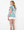 Flutter Sleeve Floral Tassel Tie Top- Blue