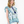Flutter Sleeve Floral Tassel Tie Top- Blue
