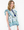 Flutter Sleeve Floral Tassel Tie Top- Blue
