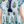 Flutter Sleeve Floral Tassel Tie Top- Blue