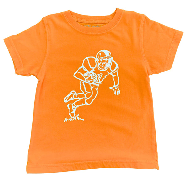 Bright Orange/White Football Player T-Shirt