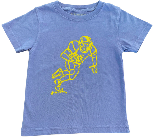 Purple/Yellow Football Player T-Shirt