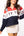 Licensed Ole Miss Quarter Zip Colorblock Sweatshirt-(Women's)