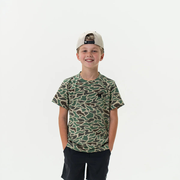 Youth Retro Duck Camo SS Tee - BURLEBO Duck