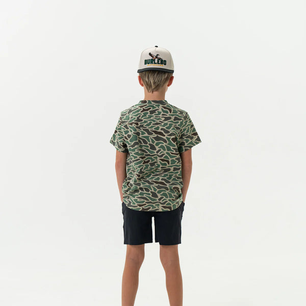 Youth Retro Duck Camo SS Tee - BURLEBO Duck