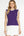 Game Day Ruffle Cable Sweater Top- Purple
