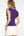Game Day Ruffle Cable Sweater Top- Purple