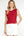Game Day Ruffle Cable Sweater Top- Red