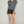 Collared Half Zip Sweater Vest Top- Dusty Blue