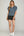 Collared Half Zip Sweater Vest Top- Dusty Blue